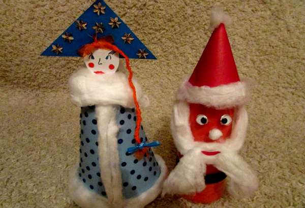 Дед Мороз и Снегурочка своими руками - фото
