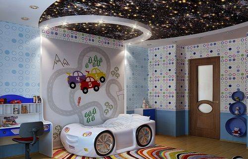 20 идей дизайна потолка в детской для ребенка - фото