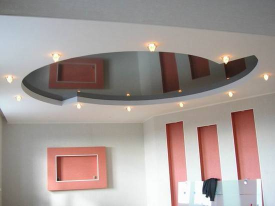 Дизайн подвесных потолков из гипсокартона - фото