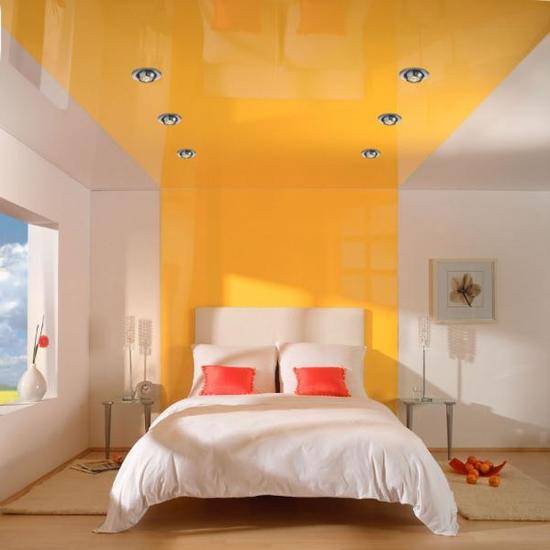 Комбинированные потолки  натяжной потолок и гипсокартон - фото