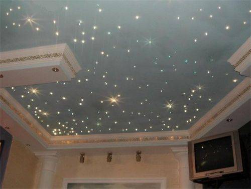 Звезды на потолке - оригинальный вариант декора с фото